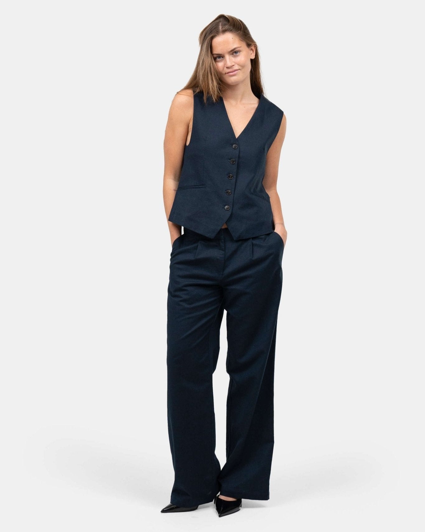 Hør Suitpants Navy | Skagen - clothing.dk